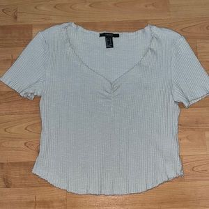 Forever 21 light grey crop top
